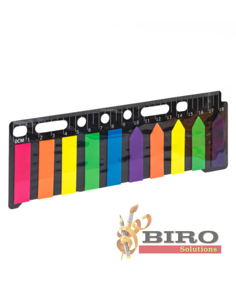 Index-uri din plastic Neon, 45x12 mm, mix, 10 buc. x 20 foi